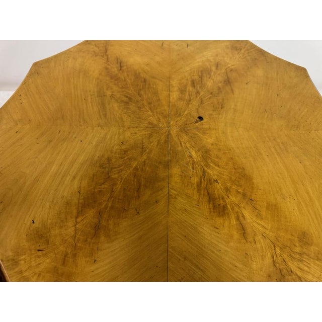 Swedish Art Deco Circular Quarter Veneered Side Table, 1930s For Sale - Image 12 of 14