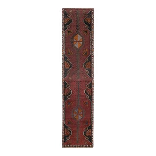 1960s Vintage Turkish Oushak Runner Rug 1'8" X 7'6" For Sale