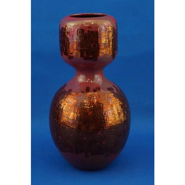 1950s Modern Futuristic Ceramic Double-Bulb Vase by Ivo Sassi, Italy, 1950s For Sale - Image 5 of 18