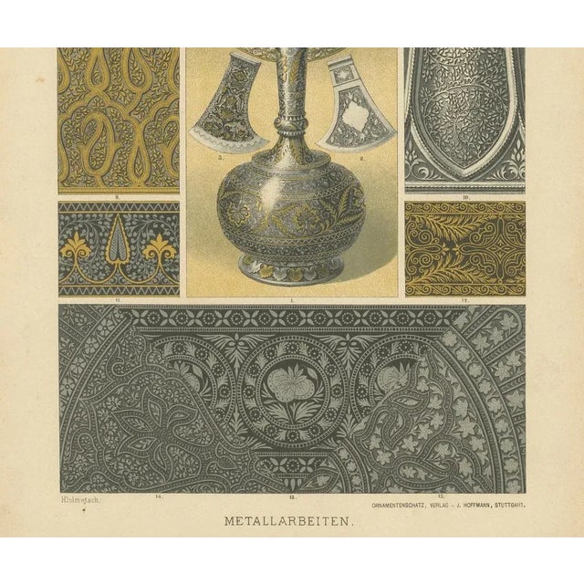 Paper Intricate Indian Craftsmanship in Dolmetschs, 1887, Paper, Set of 2 For Sale - Image 7 of 9