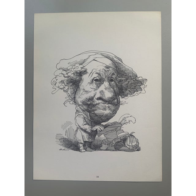 1974 Print Portfolio of Artists Caricatures by David Levine - Set of 14 For Sale - Image 15 of 18