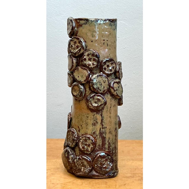 Ceramic Vintage Original Studio Pottery Stars and Shells Vase For Sale - Image 7 of 16