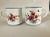 Vintage Floral Design Porcelain Coffee & Tea Mugs S/2 For Sale - Image 4 of 4