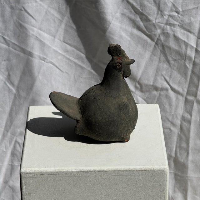 Black Small Indonesian Terracotta Hen For Sale - Image 8 of 8