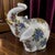 This vintage Lucky Elephant Figurine is a beautifully hand painted and gilded piece made of porcelain. The figurine...