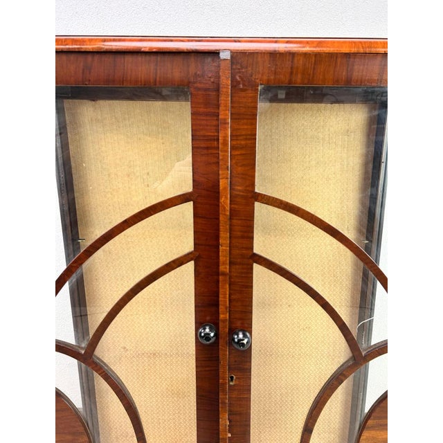 Small Art Deco Display Cabinet in Walnut, 1930s For Sale - Image 6 of 14