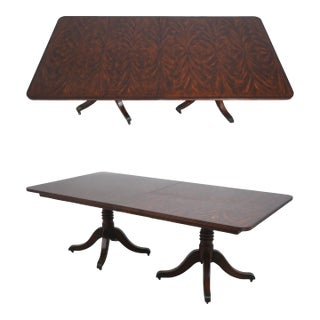 Theodore Alexander Double Pedestal Mahogany Dining Table For Sale