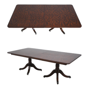 Theodore Alexander Double Pedestal Mahogany Dining Table