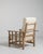 French Oak Reclining Armchair with Bouclé Upholstery, Antique, France, Circa 1940 For Sale - Image 12 of 16