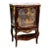 French Louis XV Display Cabinet – Marble Top Vitrine With Gold Leaf Details & White Velvet Interior For Sale