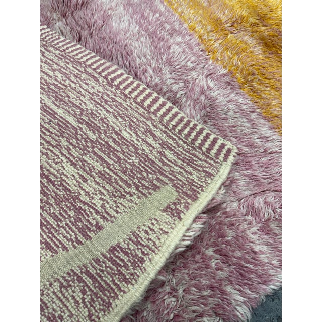 4ft 2in X 5ft 10in Benisouk Sunset Luxury Shag Rug For Sale In San Francisco - Image 6 of 12