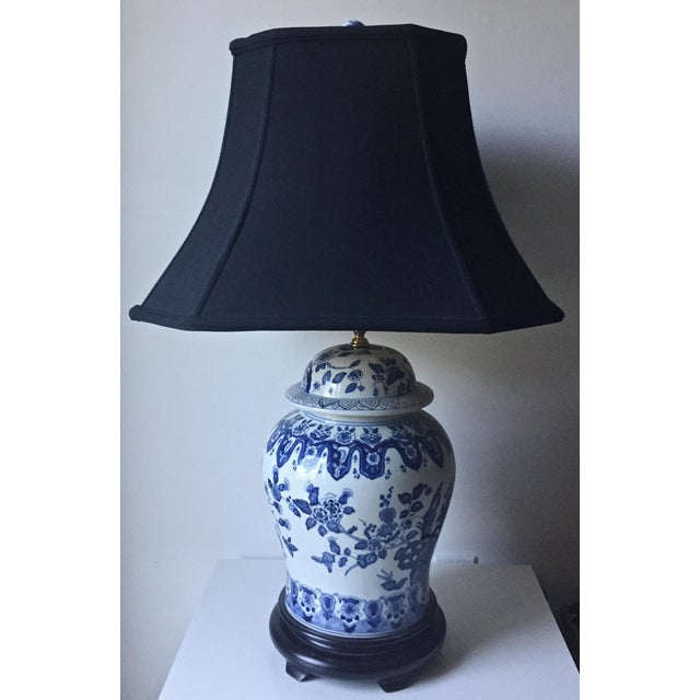 Black Silk Lined Pagoda Lamp Shade | Chairish