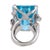 Nadja Buckley Mid Century 51.50 Carat Aquamarine Diamond Platinum Cocktail Ring, Size 5 For Sale In Los Angeles - Image 6 of 6