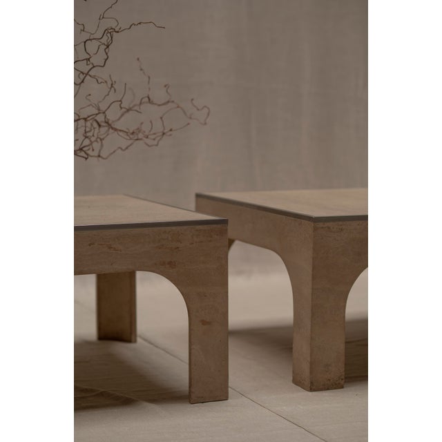 Modern Travertine Coffee Tables, 1970s, Set of 2 For Sale - Image 3 of 13