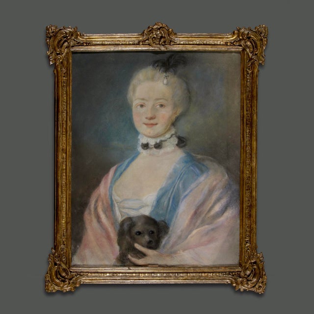 After Jean-Baptiste Perronneau, Portrait Composition, Late 18th Century, Pastel on Paper, Framed For Sale - Image 13 of 13