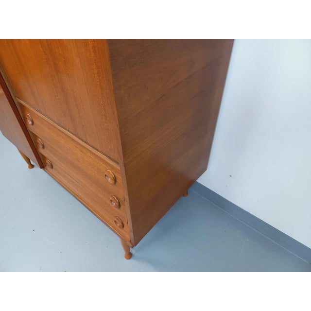Vintage Scandinavian Style Teak Secretaire Cabinet, 1960s For Sale - Image 6 of 17