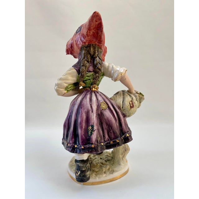 Large Vintage Italian Capodimonte Hand-Made Porcelain Figurine For Sale - Image 9 of 11