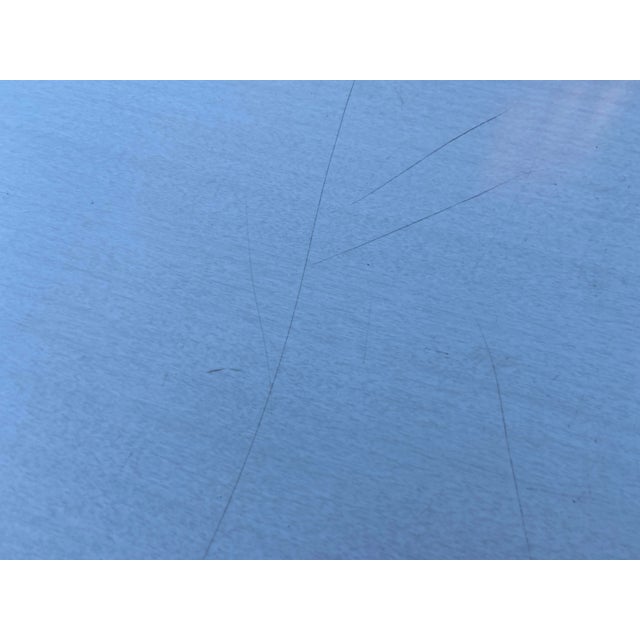 1980s Vintage Mid Century Modern Steel Tanker Desk Workbench For Sale - Image 5 of 12