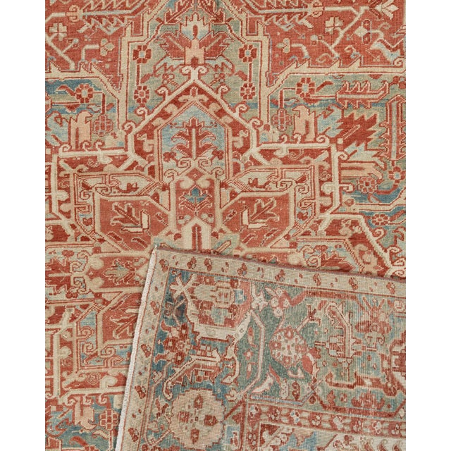 Vintage Circa 1940 Heriz Rug 9'1 X 12'6" For Sale - Image 4 of 12