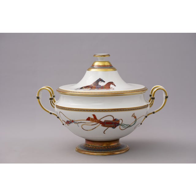 Cheval Dorient Soup Bowl, Tureen, or Dish with Box from Hermes Paris, 2010s For Sale - Image 10 of 10