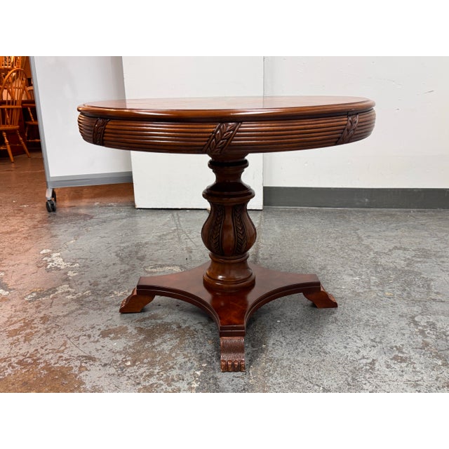 Compass Star Inlaid Accent/Center Table For Sale - Image 4 of 12