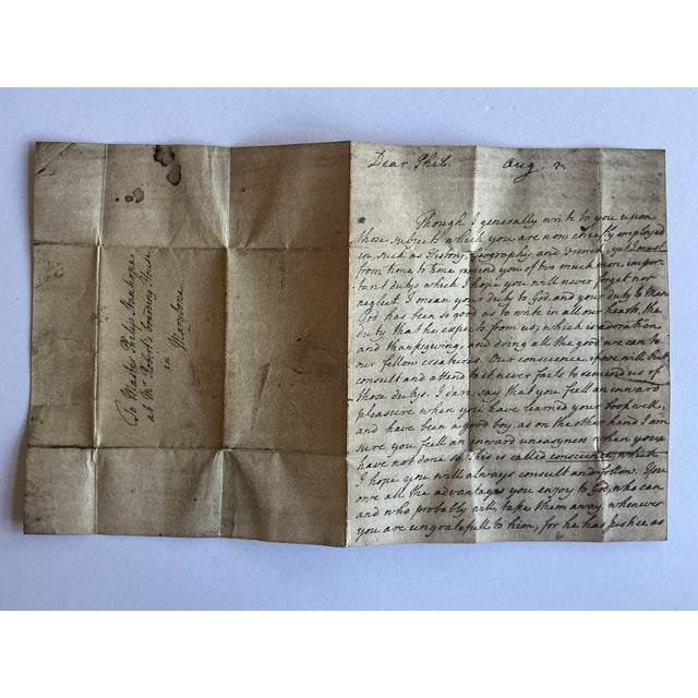 Realism Antiquarian Manuscript - Letter of Lord Chesterfield to His Son - Mid 18th C For Sale - Image 3 of 9