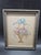 Antique Framed 1930's Floral Bouquet Embroidered Cross Stitch