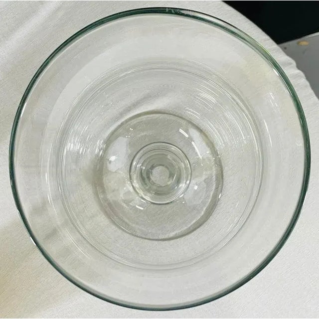 Modern Clear Glass Candleholder or Vase, a Pair For Sale - Image 9 of 10