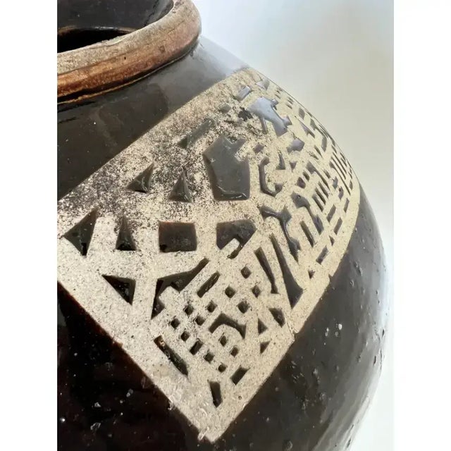 1920s Early 1900s Antique Chinese Double Steamed Wine Jar From Jinjiang Signed and Numbered For Sale - Image 5 of 7