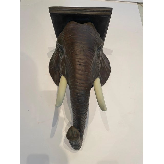 Sculptural Elephant Form Wall Brackets - A Pair For Sale - Image 4 of 9