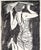 Thomas Elsner (born 1921) "There is Nothing Phony About Mrs. Frasconi" MCM woodcut on thin paper, pencil signed and...