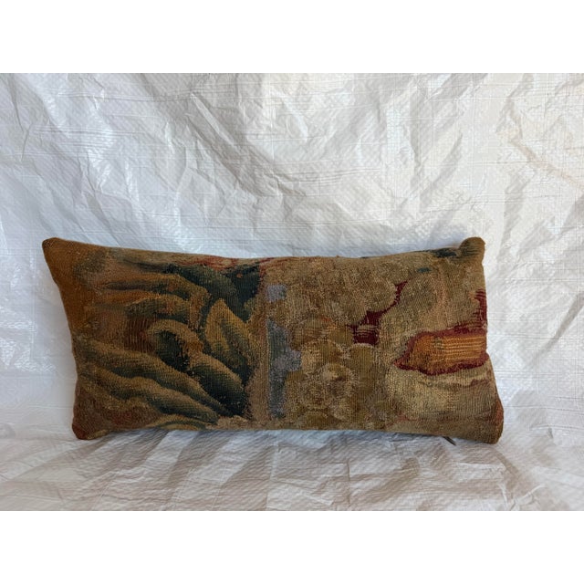 2020s 17th Century Brussels Botanical Tapestry Pillow For Sale - Image 5 of 7
