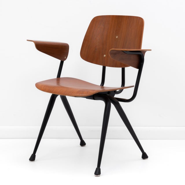 Brown Walnut Brunswick Walnut Plywood Armchairs After Eames DCM Jean Prouvé - A Set of Four For Sale - Image 8 of 18