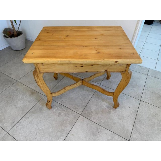 Textile Biedermeier Farmhouse Table in Wood For Sale - Image 7 of 13
