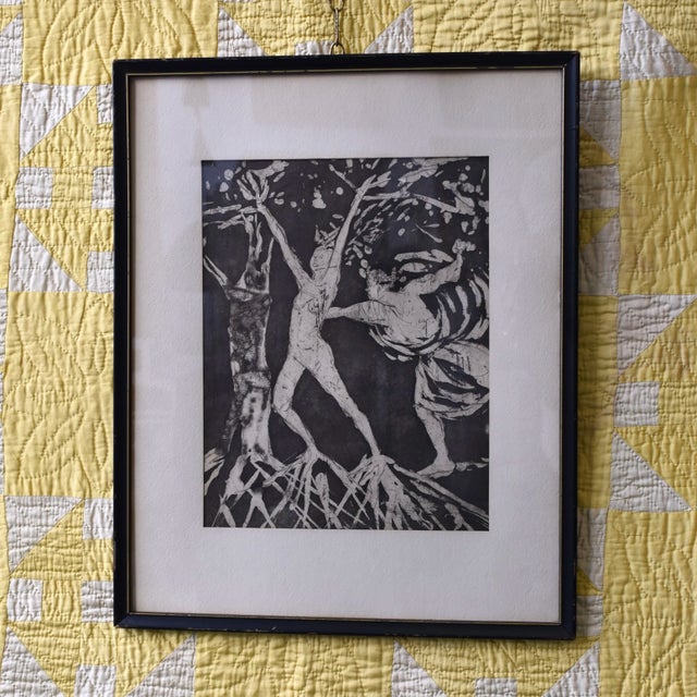 Vintage "Daphne and Apollo" Framed Artist's Proof by Harriet Zeitlin, Circa 1970s. Harriet Zeitlin’s black and white print...
