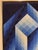 Vivid op art graphic needlepoint in the style of Victor Vasarley. This poster-sized textile art is done in multiple shades...