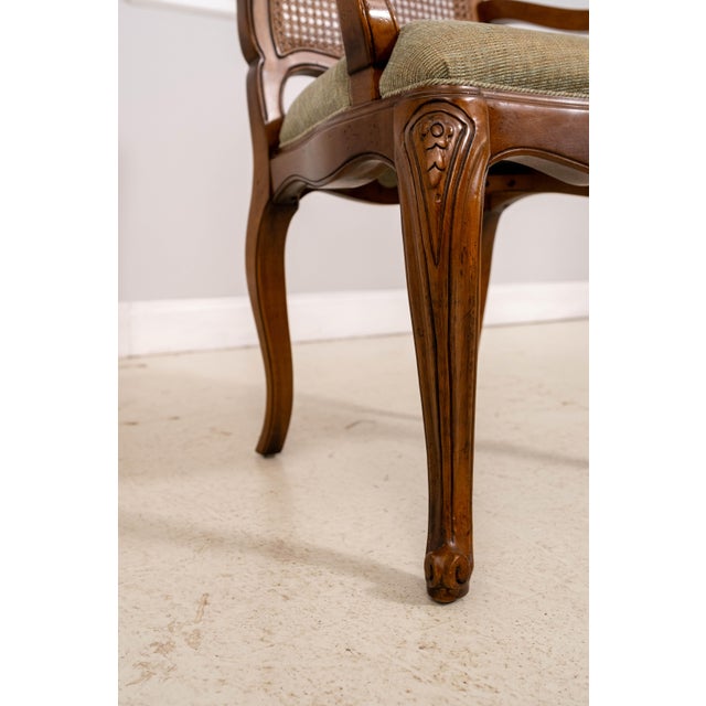 Set of 8 Baker Louis XV Walnut Cane Back Dining Chairs For Sale - Image 14 of 18