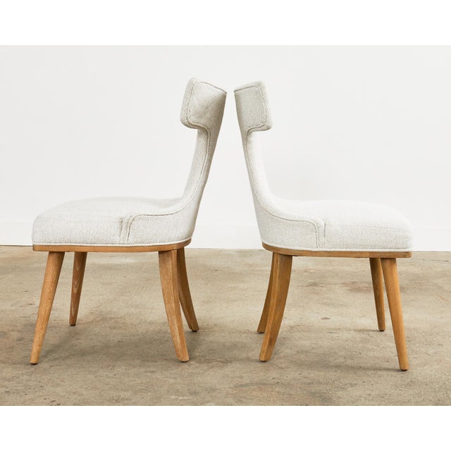 Set of Ten Oak Klismos Style Dining Chairs by Uttermost Chairish