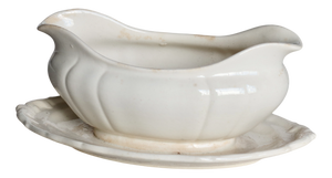 Antique Ivory Earthenware Gravy Boat from Villeroy & Boch, 1970s