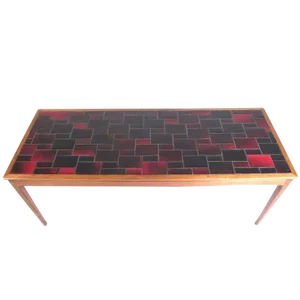 Mid-Century Modern Tile Top Coffee Table