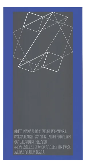 1972 Josef Albers "The 10th New York Film Festival" Poster