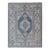 Mid 20th Century Vintage Turkish Oushak Rug With Medallion Design in Blue, Lt. Blue & Ivory For Sale