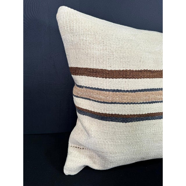 Turkish Hemp Pillow Cushion Natural Beige Brown Pillow Cushion Cover 20"x20" #30538 Enhance your home decor with our Kilim...