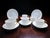 A refined set of 6 teacups and saucers in the finest white porcelain, crafted by the prestigious Richard Ginori company....