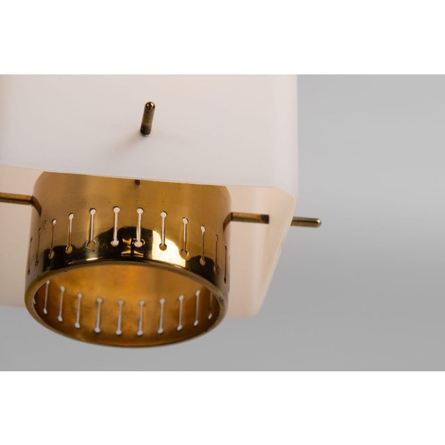 Vintage Italian Pendant Lamp in Brass and Glass from Stilnovo, 1960s For Sale - Image 12 of 16