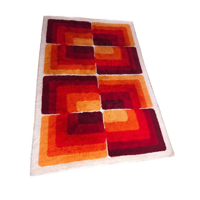 Red Mid-Century Modern Rug from Desso, Netherlands, 1970s For Sale - Image 8 of 8