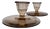 Swedish Grace Art Deco Candlesticks in Smoked Glass, 1920s, Set of 2 For Sale