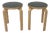 E60 Stools in Green Linoleum by Alvar Aalto for Artek, Finland, 1960s, Set of 2 For Sale