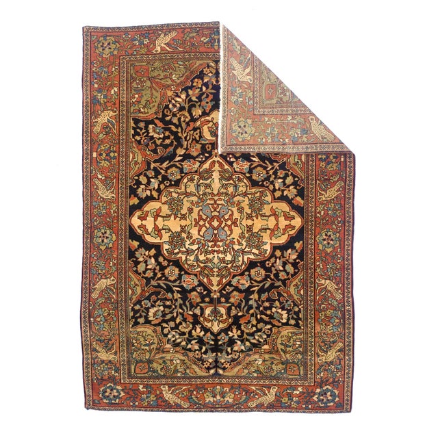 Antique Persian Farahan Sarouk Rug 4’6” x 6’6". The scatter and room size pieces made in the Arak/Sultanabad area, between...