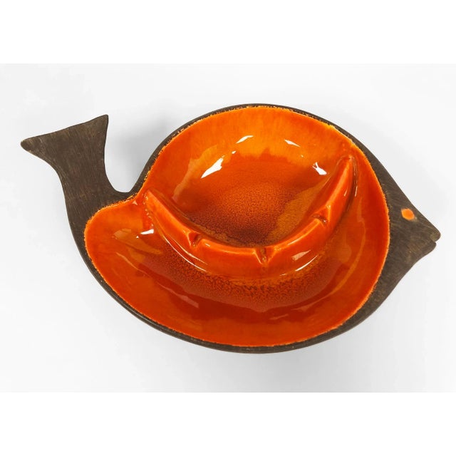 Cute and kitschy ceramic piece in the form of a fish was manufactured by Culver City-based Jaru Art Products in the...